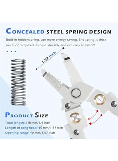 EPURETO Epureto 6in1 Multifunctional Wire Stripper and Cutter Pliers for Electricians Precision Stainless Steel Hand Tool for Stripping Cutting Winding Crimping Decrustation  - Image 3