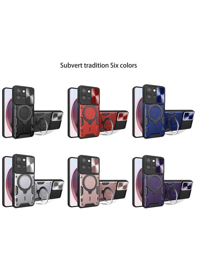 اس-توب جراب لهاتف Motorola Moto G 2025 CD Texture Sliding Camshield حامل مغناطيسي للهاتف - Image 2