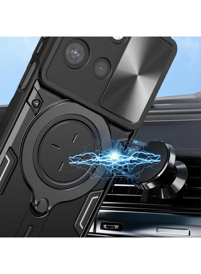 اس-توب جراب لهاتف Motorola Moto G 2025 CD Texture Sliding Camshield حامل مغناطيسي للهاتف - Image 4