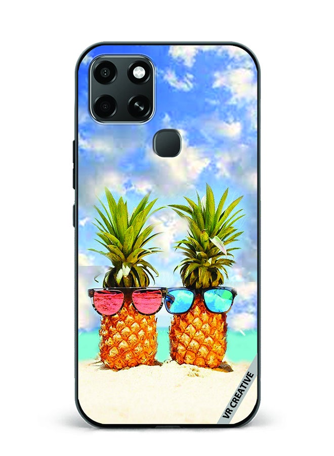 VR CREATIVE Protective Case Cover For Infinix Smart 6 Pineapple Design Multicolour - Image 1
