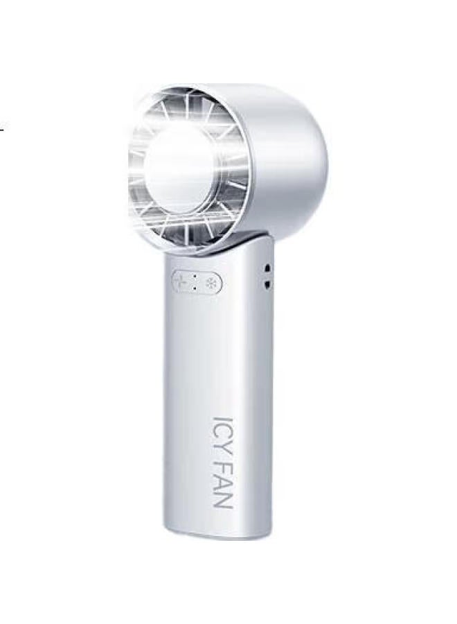 KOVOL Semiconductor Cooling Handheld Mini Fan Desktop Neck Hanging Long Battery Life Foldable Portable Charging Turbine High Speed Ice Cooling Artifact Office Student Dormitory Outdoor - Image 1