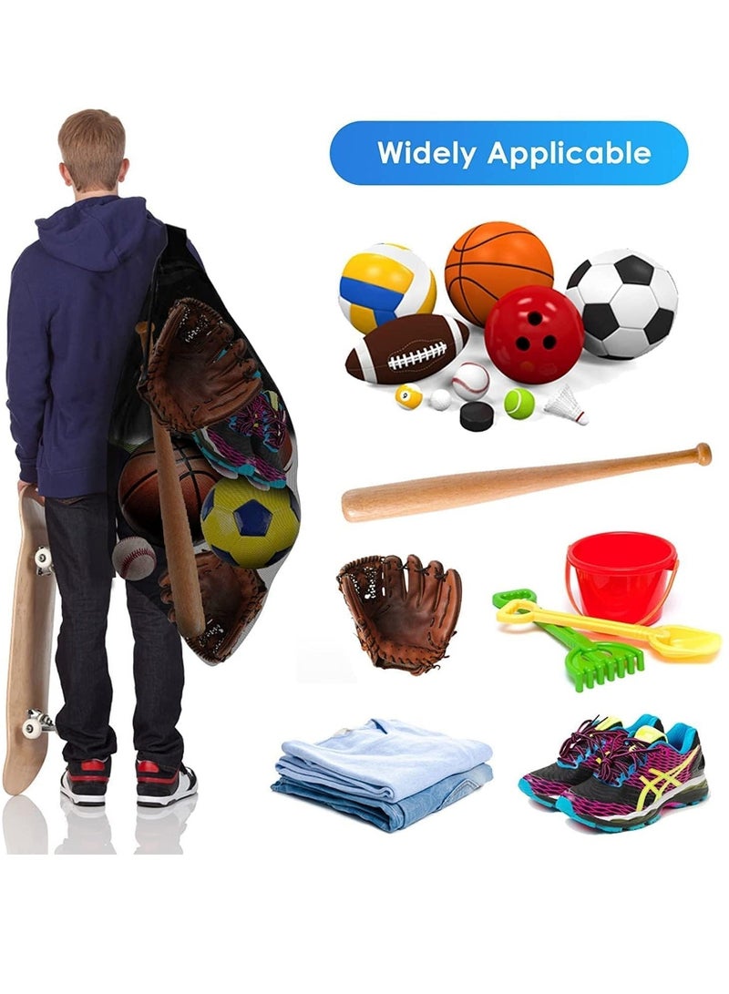 Generic Ball Bag Mesh, Extra Large Sports Basketball Bags Team Balls with Adjustable Shoulder Strap, Team Work Ball Bags for Soccer, Football, Volleyball, Swimming Gear 30” x 40” - Image 3