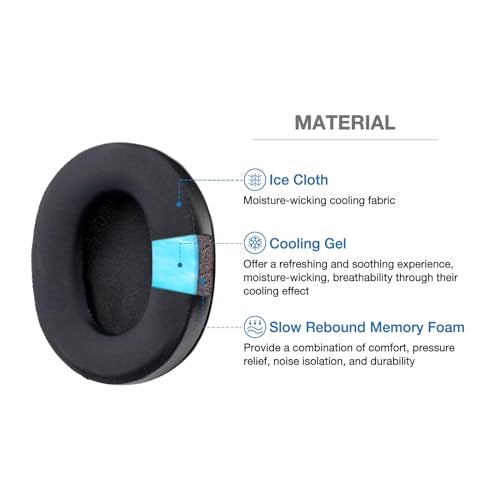 Voarmaks Aviation Headset Ear Pads with Cooling Gel and Memory Foam Compatible with Bose A20 A10 Refresh Kit with 1 Pair Ear Pads and 3 Microphone Foam Covers - Image 3