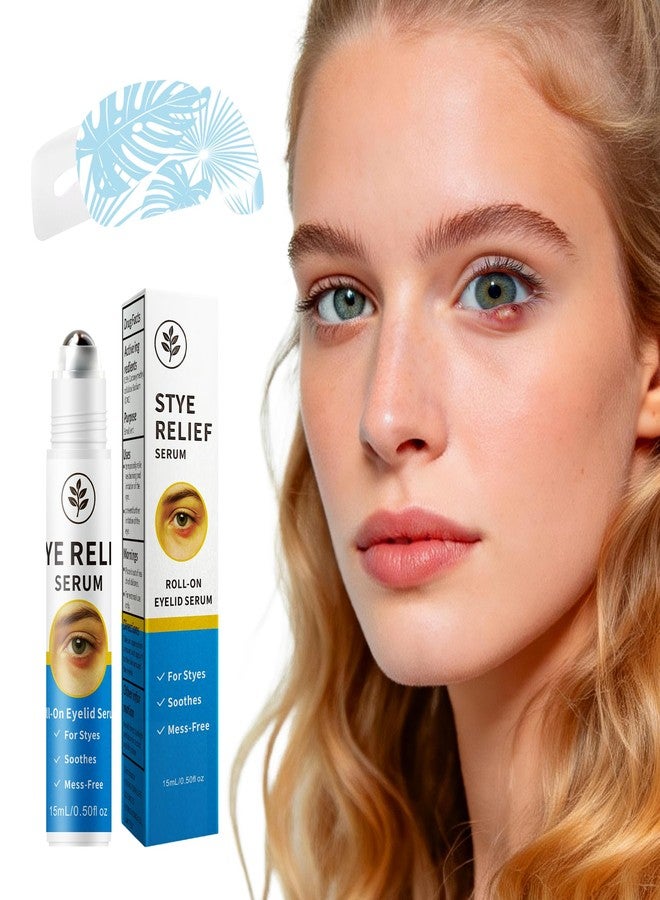 Stye Eye Treatment 2 Kits-Stye Relief Rollerball Serum & 10 Pcs Eye Patches - Image 1