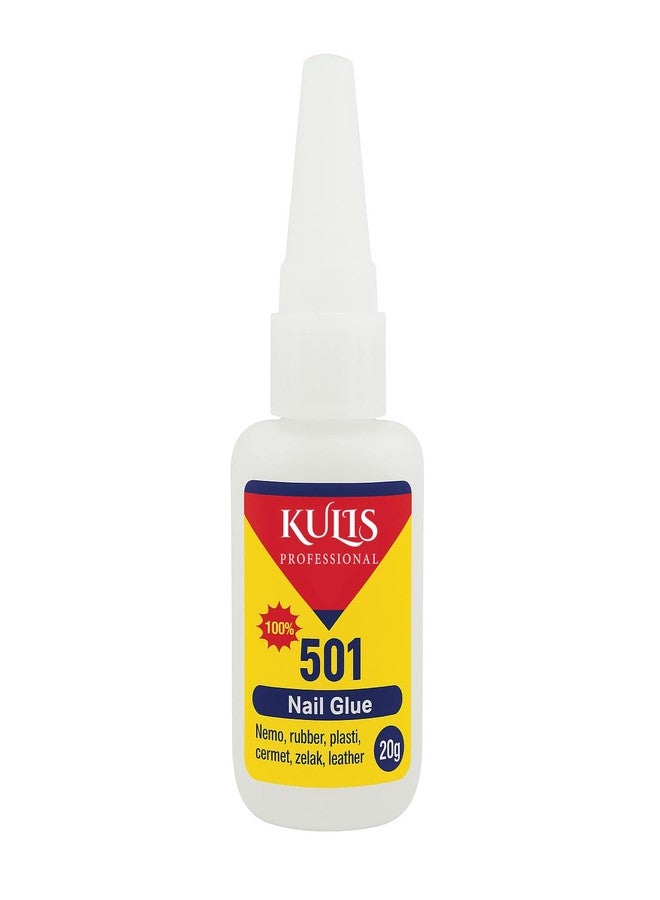 Kulis Professional Strong Nail Glue | 100% Super Glue for Artificial Nail | 501 Rapid Fix Strong Glue | 20gm Bottle - Image 1
