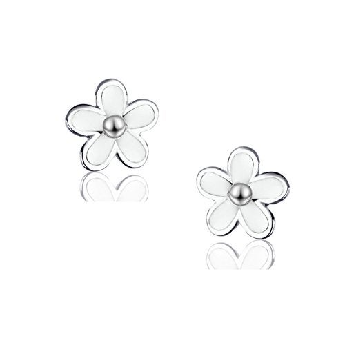 SLUYNZ Solid 925 Sterling Silver Little Daisy Earrings Studs for Women Teen Girls Petite Flowers Studs Earrings (A-Sterling Silver) - Image 1