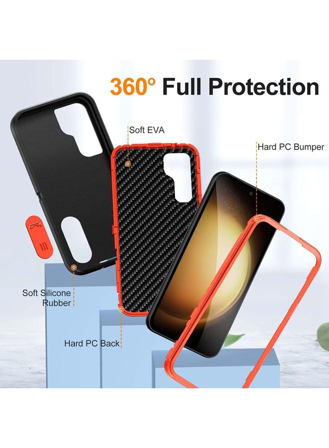 S-TOP Case For Samsung Galaxy S23 FE 5G Rugged PC Hybrid Silicone Phone Case with Holder - Image 4