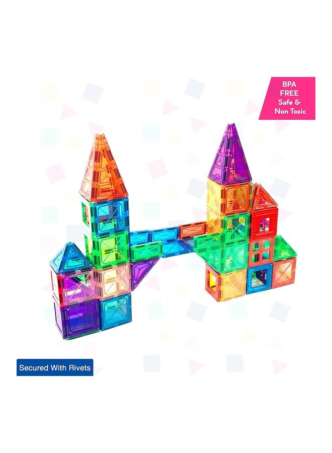 NIBEMINENT 62-Piece Magnetic Tiles Learning Educational Toy 32x25x8cm - Image 4