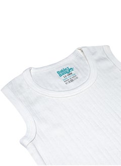 Babies Basic BabiesBasic Super Combed Cotton, Sleeveless Printed Bodysuit, for New Born to 24months. Set of 3, White  - Image 3