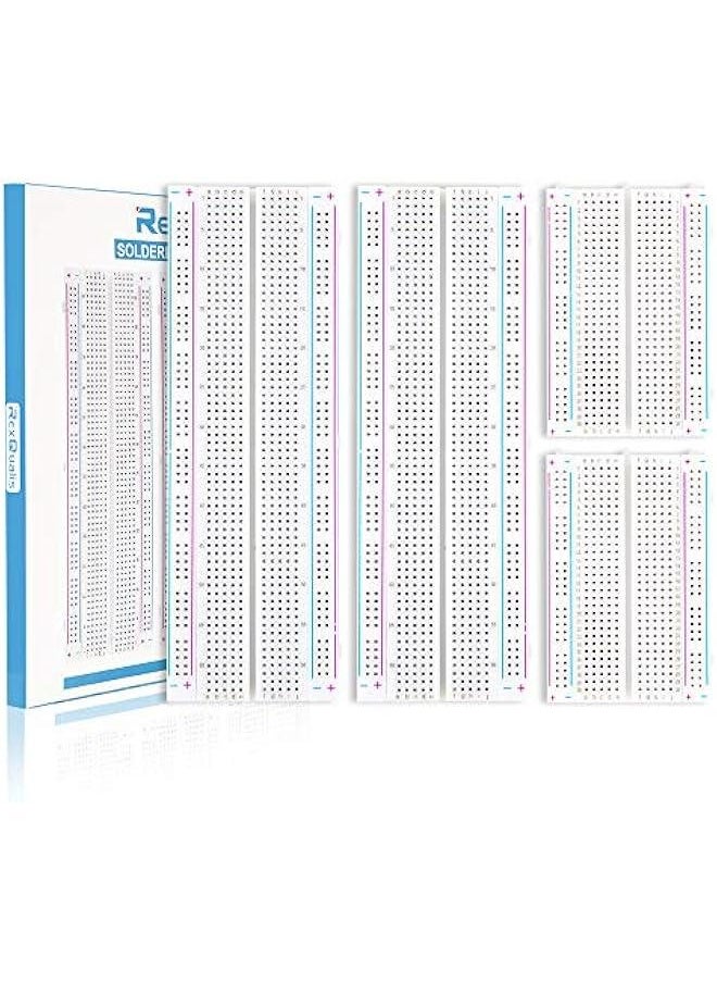 Arabest 4PCS Breadboards Kit Include 2PCS 830 Point 2PCS 400 Point Solderless Breadboards for Proto Shield Distribution Connecting Blocks  - Image 1