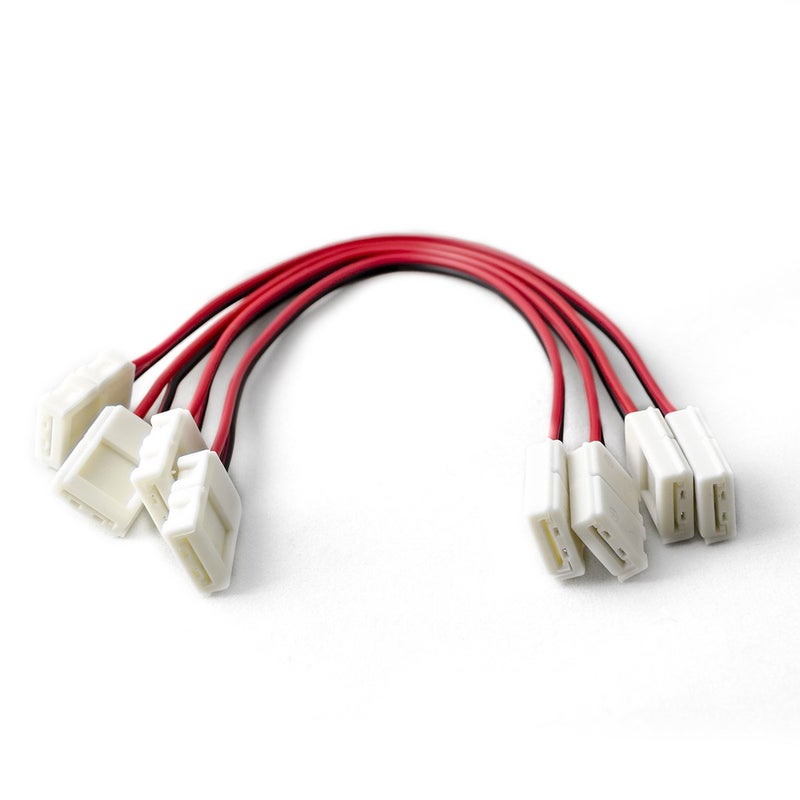 HitLights LED Light Strip Connector 8mm Single Color 35286 Inch Any Angle Strip to Strip 4 Pack