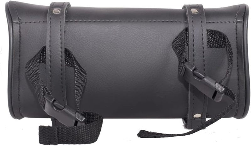GARGOYLE BELLS Motorcycle Tool Bag with Flames - Universal Handlebar Fork Bag (Black, 12") - Image 2