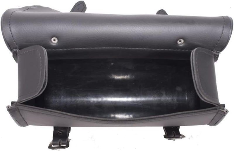 GARGOYLE BELLS Motorcycle Tool Bag with Flames - Universal Handlebar Fork Bag (Black, 12") - Image 3
