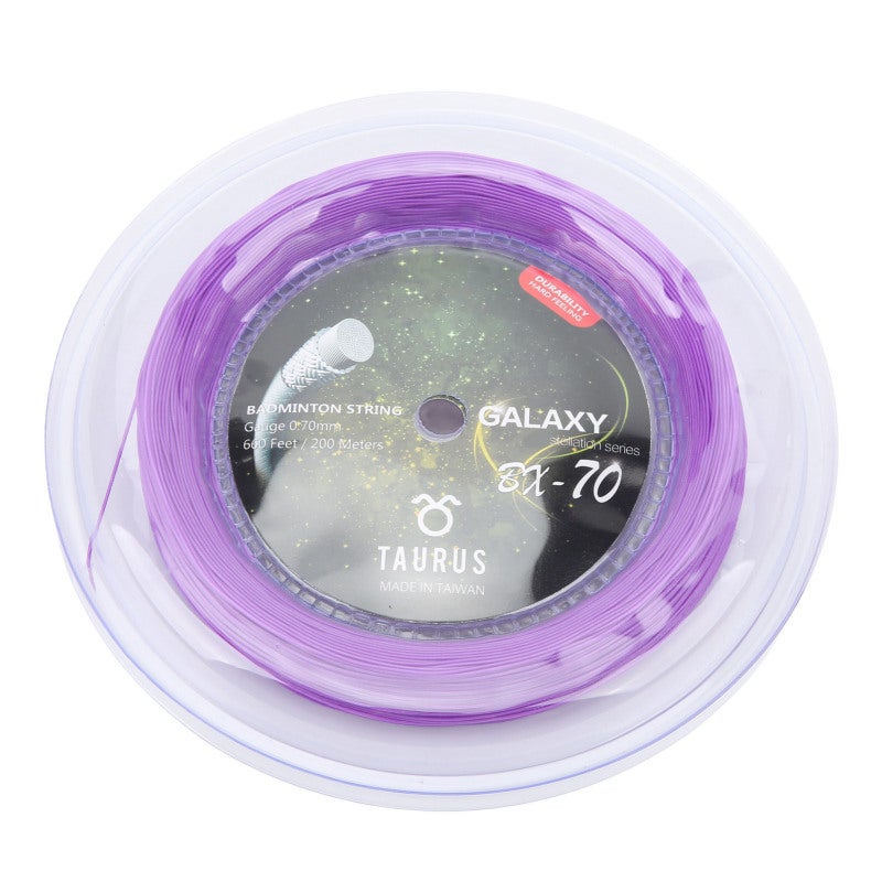 POWERTI BX70 Badminton Rackets String High Elastic Nylon Badminton Racquet String 0.7mm Badminton String 200m Reel Purple - Image 5