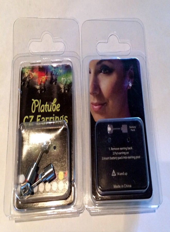 platube Sparkle LED Lights up Earrings, Party Accessories, Rainbow Color (Automate Change (1) - Image 2