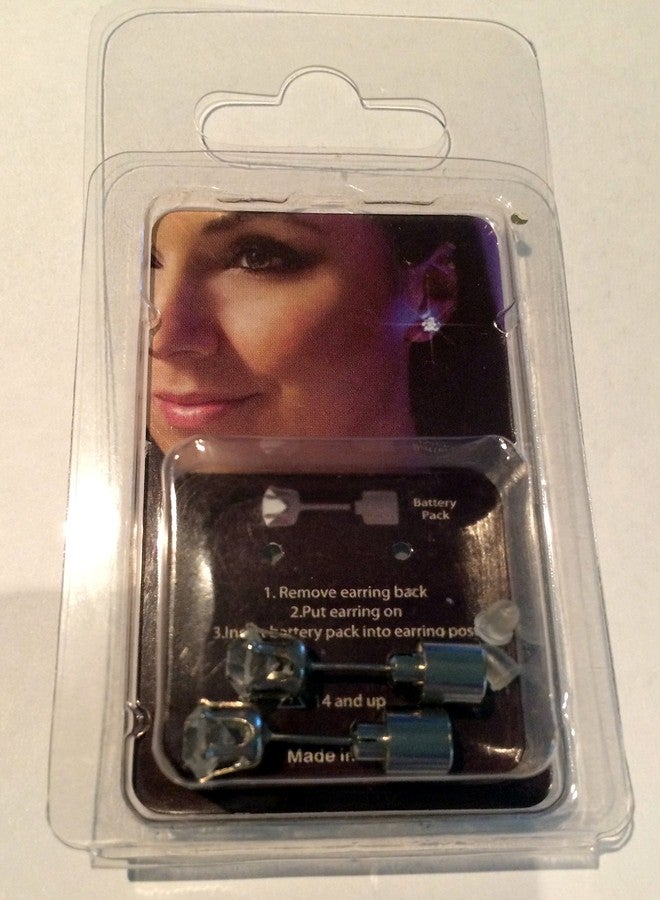 platube Sparkle LED Lights up Earrings, Party Accessories, Rainbow Color (Automate Change (1) - Image 1