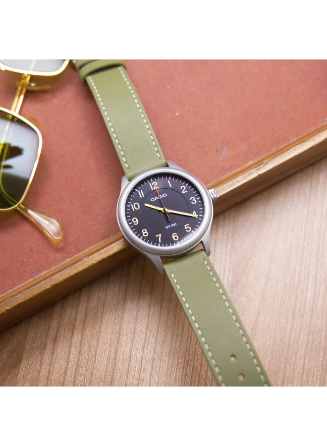 CASIO Leather Analog Wrist Watch MTP-B160L-1B2VDF - Image 2