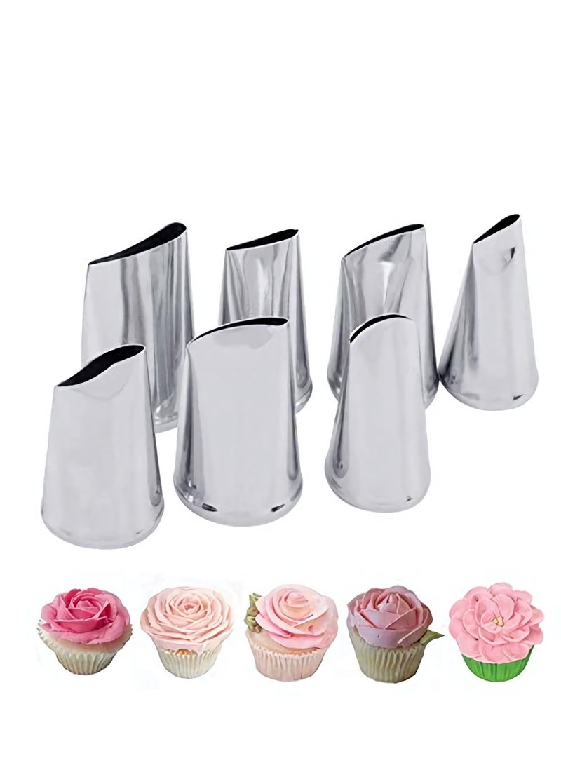 Y&D Cake Decorating Piping Nozzle Set, Buttercream Frosting Piping, Rose Pastry Tool for Home Kitchen Shop Making Cream Cakes (7 Pieces) - Image 1
