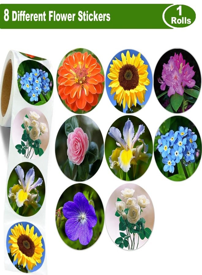 Hohamn 600Pcs Flower Stickers Roll for Kids 1.5'' Round Flower Label Stickers for Envelope Seals Party Favors Decoration - Image 2