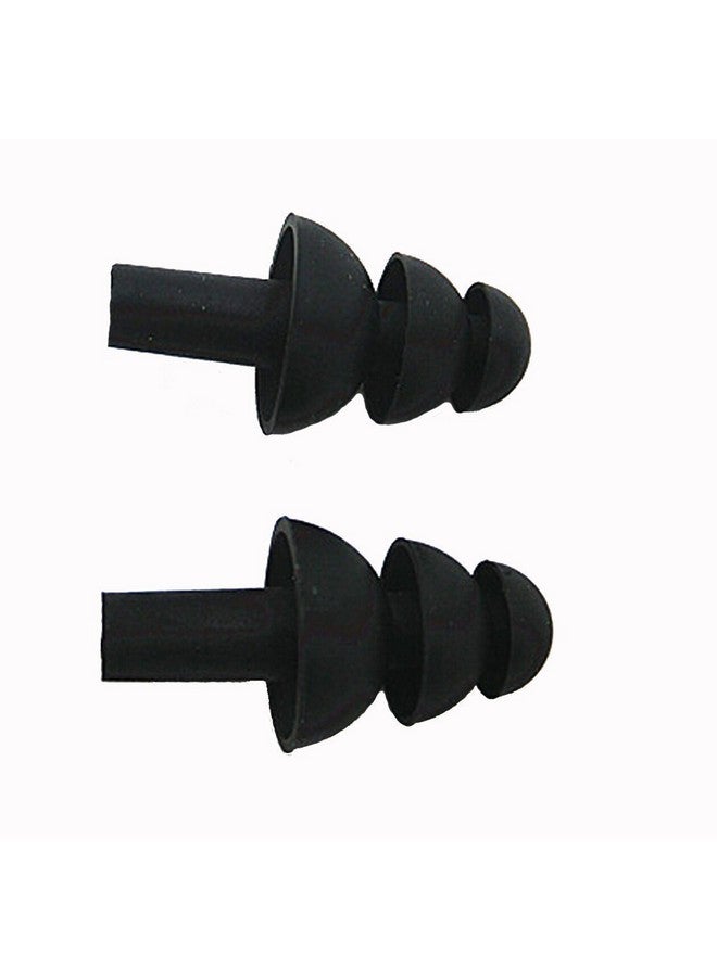 Teensery 5 Pairs Soft Silicone Waterproof Earplugs Swimmers Ear Plugs For Swimming Or Sleeping (Black) - Image 1