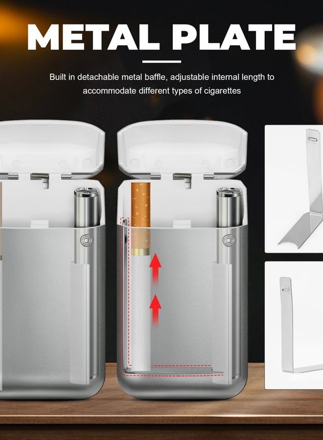 x-lighter XL606 Cigarette Case for 100s King Size, with Electric Rechargeable Lighter, Smell-Proof, Gift for Women & Men - Image 4