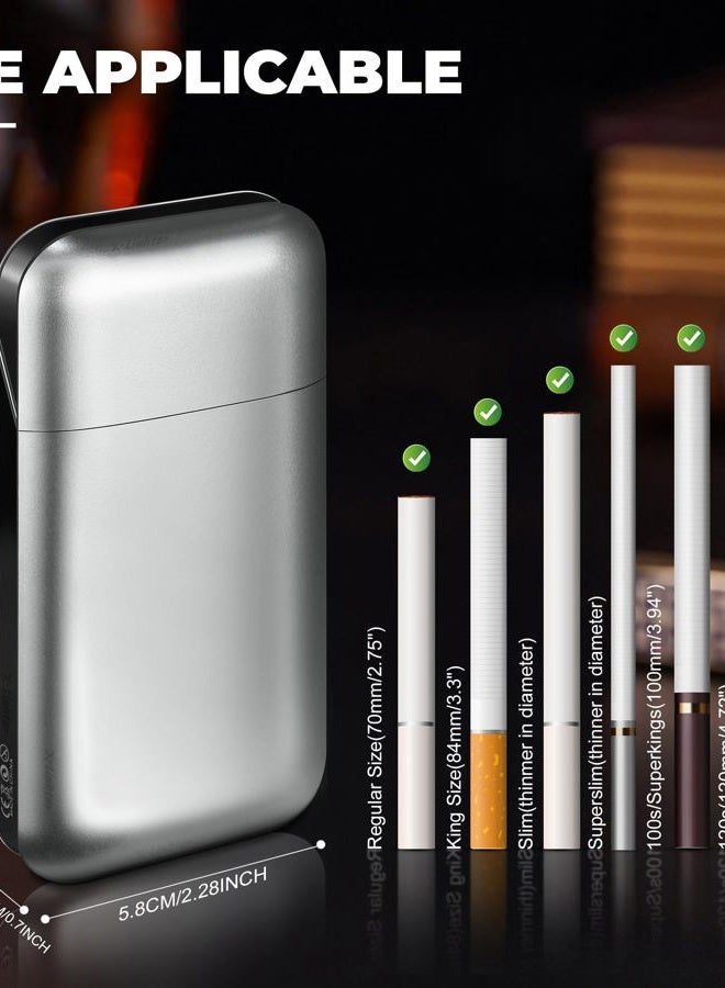 x-lighter XL606 Cigarette Case for 100s King Size, with Electric Rechargeable Lighter, Smell-Proof, Gift for Women & Men - Image 5