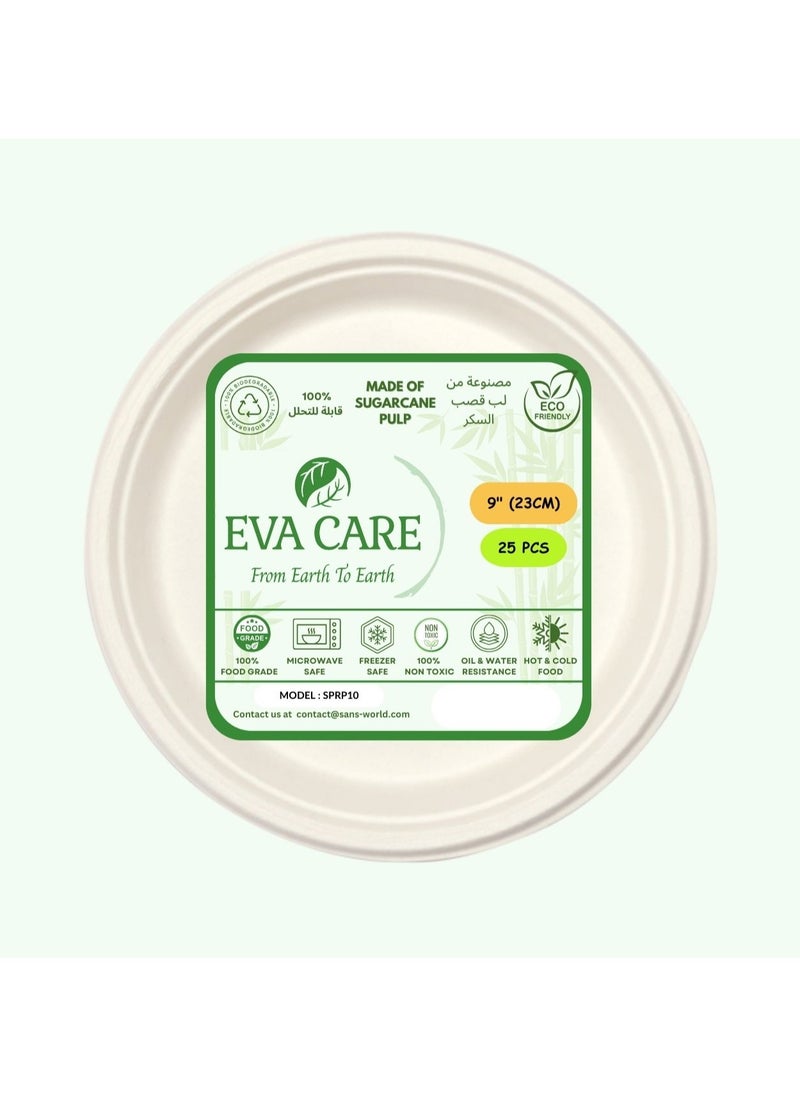 9" ROUND DISPOSABLE PLATE (BIODEGRADABLE, PACK OF 25) - pzsku/ZACE38AD4B3AAEA92A07AZ/45/_/1731914083/27ac2717-6aa4-4437-9d92-ecada39e5c72