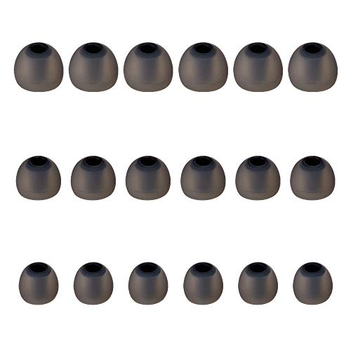 brandless Earbud Tips Soft Silicone Earbuds Replacement Tips Fit for in-Ear Headphones(Inner Hole from 3.8mm -4.2mm Earphones) 9 Pairs S/M/L,Black - Image 1