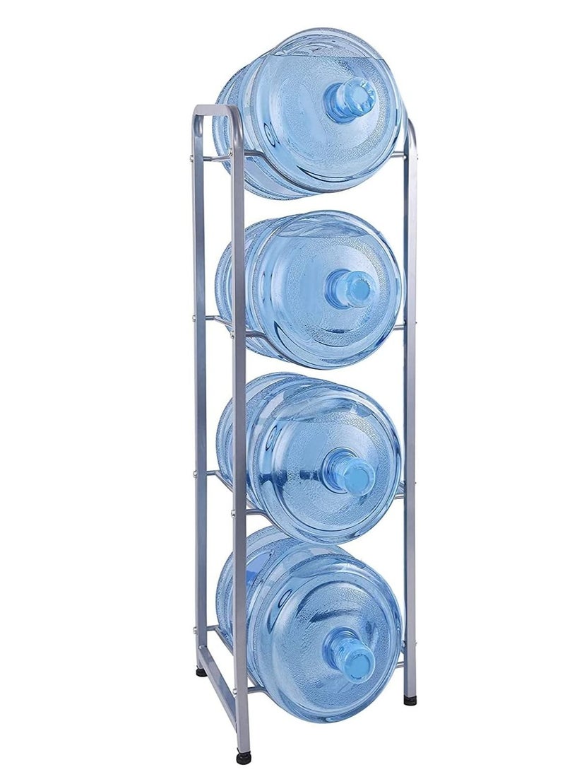 ريكو حامل زجاجة ماء 4 طبقات جالون ماء رف قائم منظم تخزين شديد التحمل - Image 1