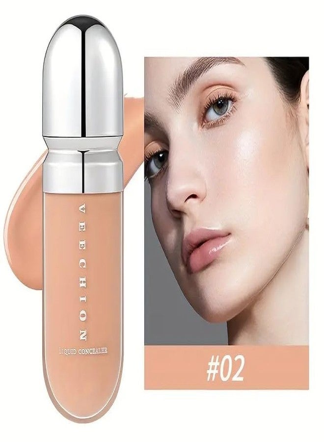 12-Shade Full Coverage Long Lasting Concealer, Waterproof Liquid Foundation For All Skin Types, Matte Finish, Buildable Coverage (2, 8ml) - Image 2