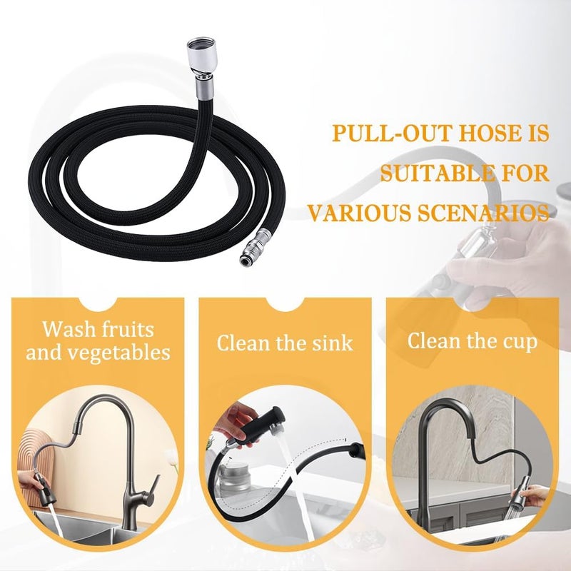 gcbcrit K-1219935-BC Hose Kit for Kohler Pull-Down Kitchen Faucet with 13.5oz Weight Ball, Classic Pull-Out Hose for Kohler K-1219935-BC/K-1304674-BC Hose Replacement Parts - Image 3
