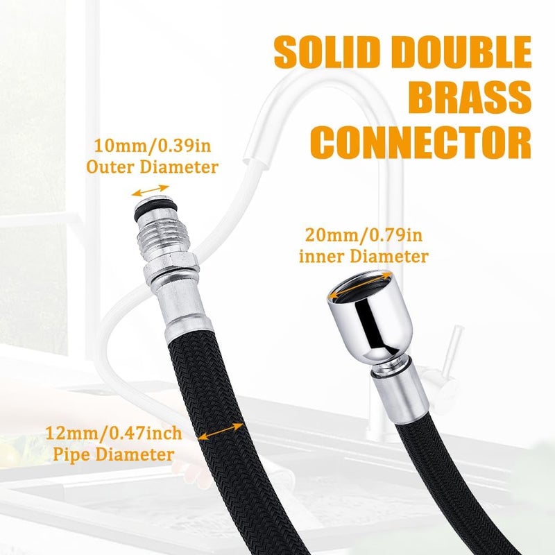 gcbcrit K-1219935-BC Hose Kit for Kohler Pull-Down Kitchen Faucet with 13.5oz Weight Ball, Classic Pull-Out Hose for Kohler K-1219935-BC/K-1304674-BC Hose Replacement Parts - Image 2