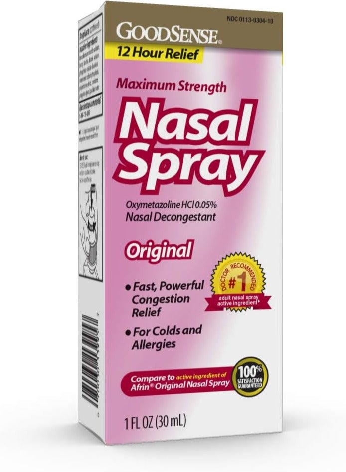 GOODSENSE Nasal Spray fast Powerful Congestion Relief for Colds and Allerfies 1FL oz 30ml - Image 1