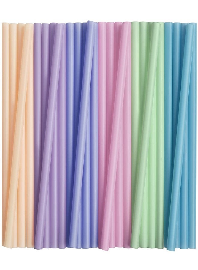 ALINK Jumbo Plastic Boba Straws, 1/2" Extra Wide Disposable Smoothie Straws, Large Straw for Bubble Tea, Milkshakes, Tapioca Pearls, Pack of 50 - Image 1