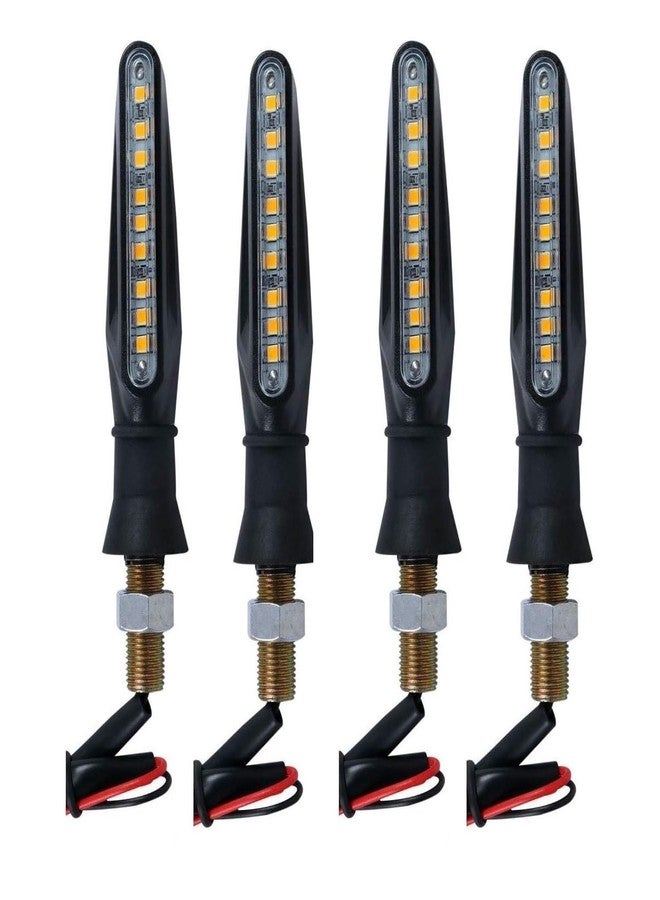 ADWAIT مؤشرات دراجة ADWAIT، مصابيح LED صفراء اللون بتصميم KTM (شكل أنيق، 4 قطع) لدراجة TVS Apache RTR 160 - Image 2