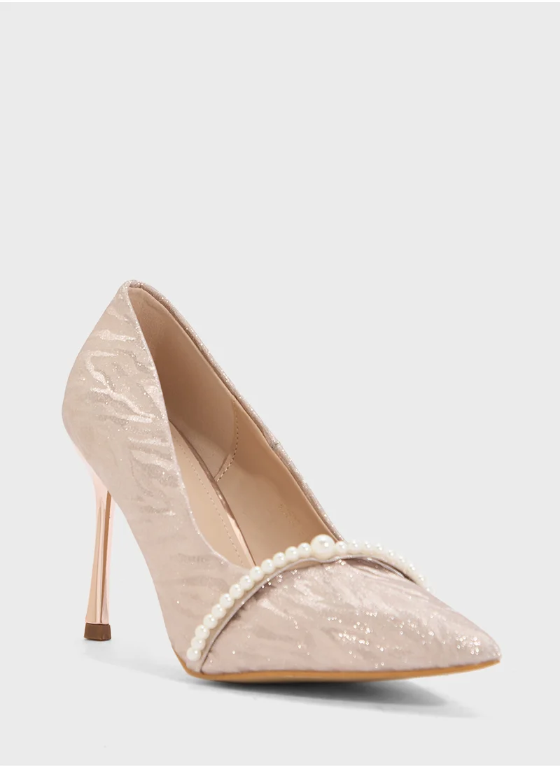 ELLA Glitter Heeled Pump