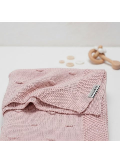 بطانية وردية محبوكة بطانية أطفال محبوكة بعقدة؛ نحن نفخر بإنشاء منتجات مصممة بشكل جميل بألوان وأنماط رائعة سيحبها كل من الآباء والأطفال.