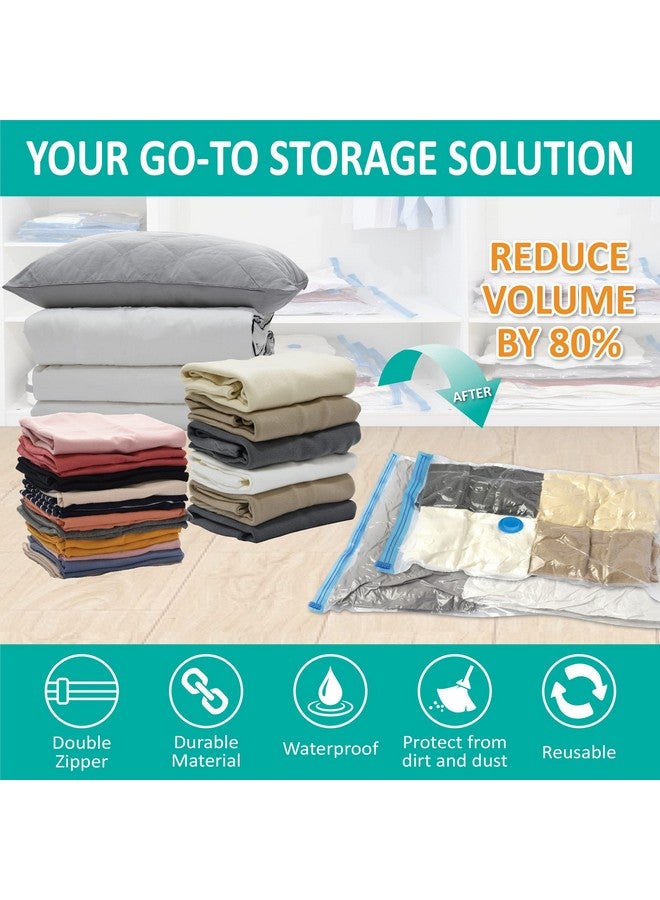 Cozy Essential 16 Pack Vacuum Storage Bags, Space Saver Bags (2Jumbo/2Large/3Medium/3Small/6Roll) Compression Storage Bags for Comforters and Blankets, Vacuum Sealer Bags for Clothes Storage, Hand Pump Included - Image 2