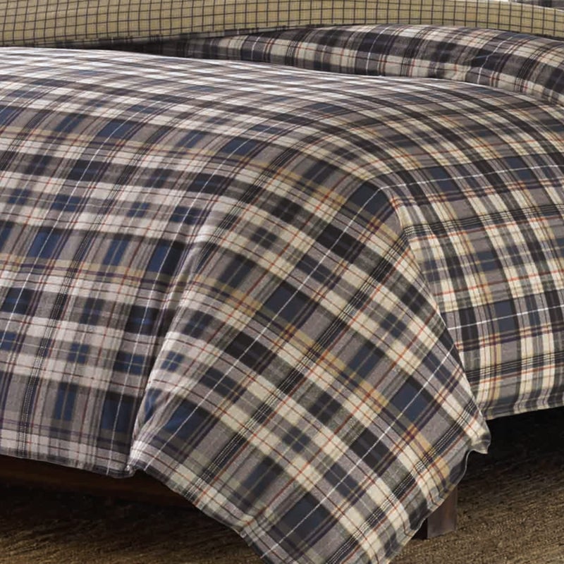 Eddie Bauer - Queen Duvet Cover Set, Reversible Bedding with Matching Shams, Plaid Bedding Set (Port Gamble Blue, Queen) - Image 3