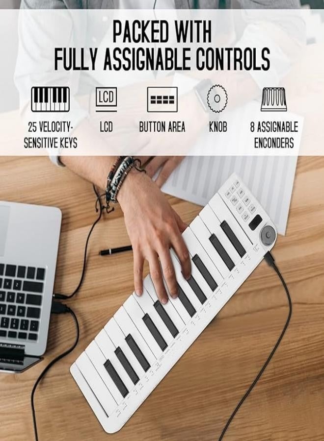 Generic 25-key portable smart keyboard instrument wireless mini keyboard controller  - Image 3