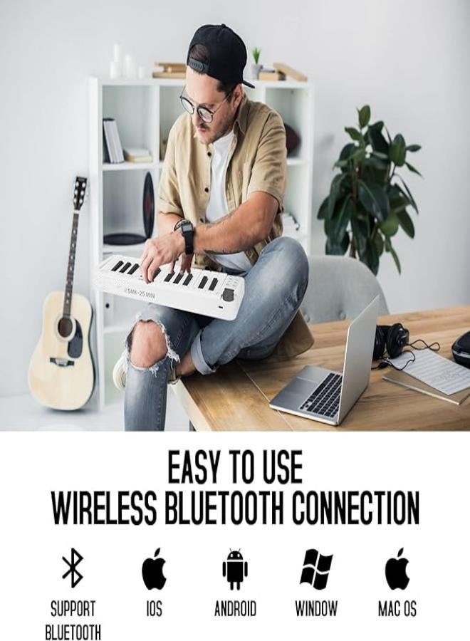 Generic 25-key portable smart keyboard instrument wireless mini keyboard controller  - Image 5