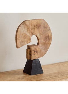 Home Box Rayon Wooden Abstract Table Accent with Base 25 x 10 x 33.5 cm  - Image 1