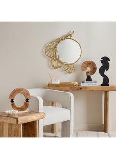 Home Box Rayon Wooden Abstract Table Accent with Base 25 x 10 x 33.5 cm  - Image 4