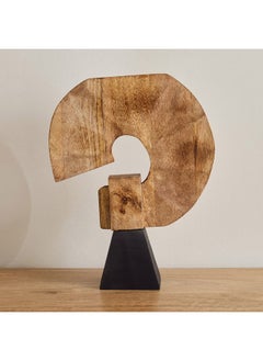 Home Box Rayon Wooden Abstract Table Accent with Base 25 x 10 x 33.5 cm  - Image 2