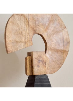 Home Box Rayon Wooden Abstract Table Accent with Base 25 x 10 x 33.5 cm  - Image 3