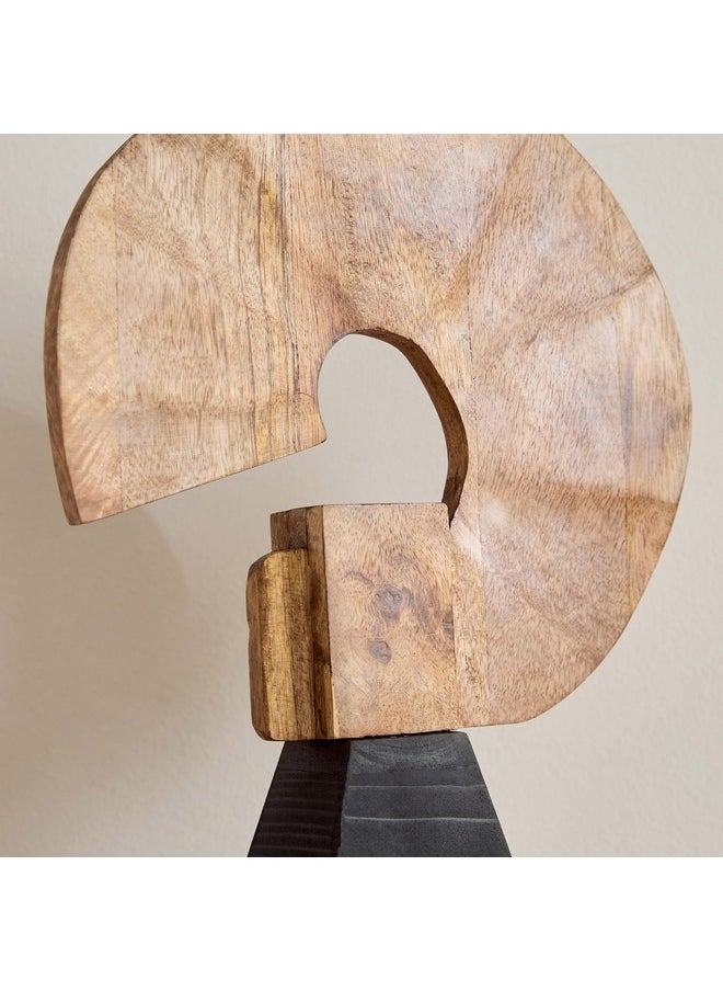 Home Box - Rayon Wooden Abstract Table Accent with Base 25 x 10 x 33.5 cm - Image 1