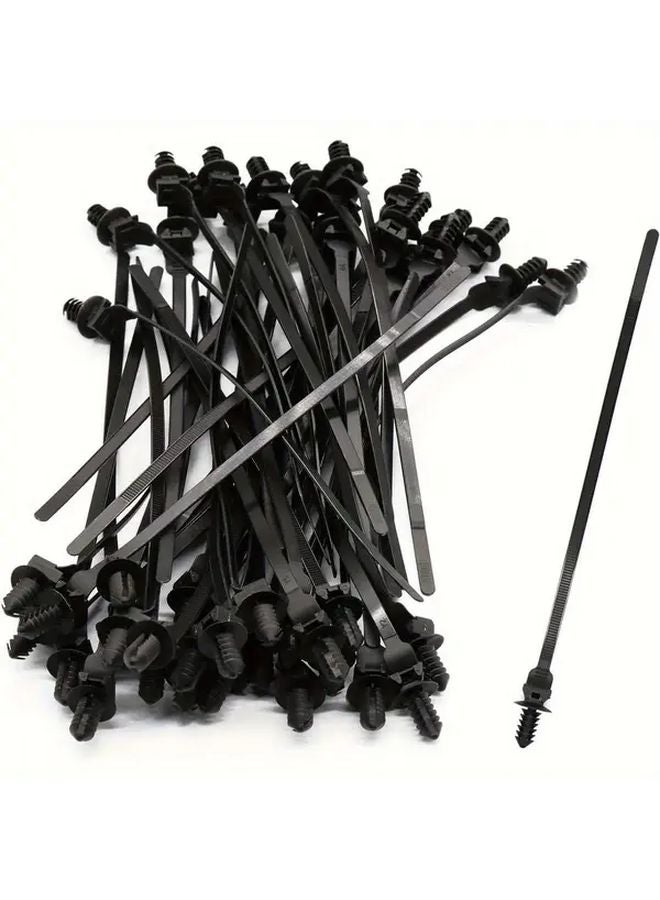 48 قطعة من أربطة الكابلات النايلون السوداء مقاس 8 بوصات ذاتية القفل لإدارة الأسلاك متينة ومقاومة للعوامل الجوية - Image 3