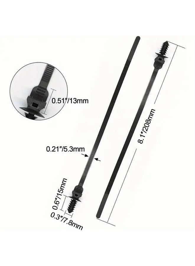 48 قطعة من أربطة الكابلات النايلون السوداء مقاس 8 بوصات ذاتية القفل لإدارة الأسلاك متينة ومقاومة للعوامل الجوية - Image 4