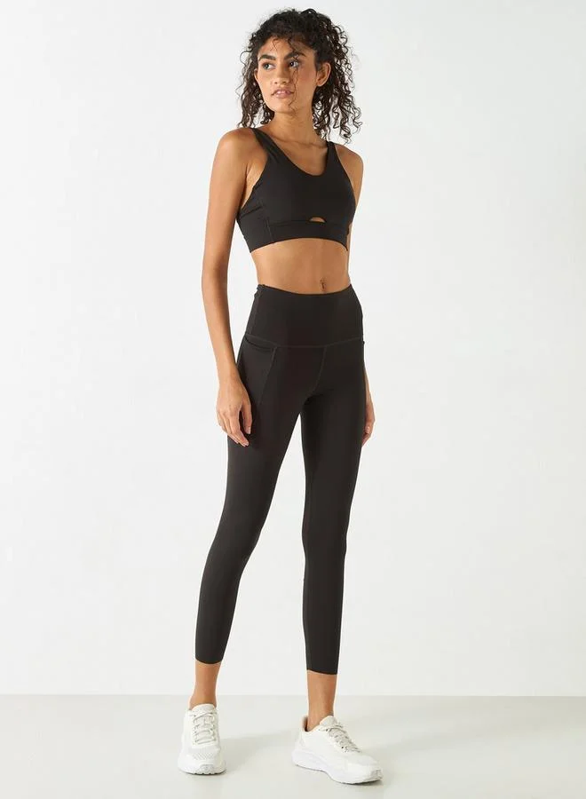 كابا بنطلون ليقنز سادة بخصر مطّاطي وجيوب من كابا