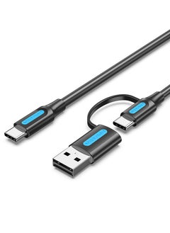 VENTION Vention USB 2.0 C&USB-A Male to USB-C Male Cable 0.5M Black PVC Type 